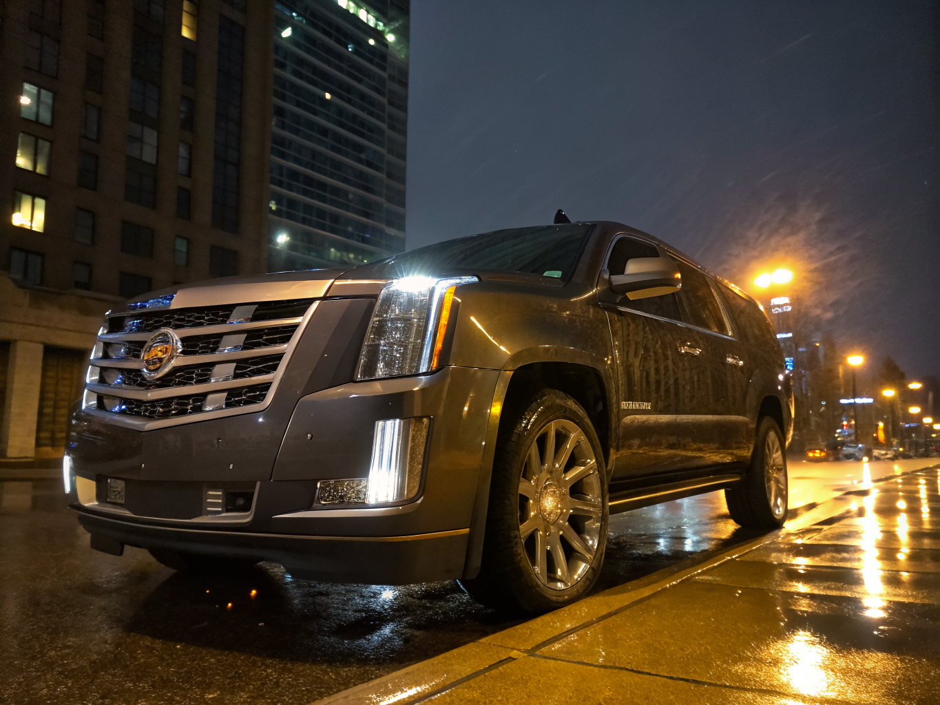Cadillac Escalade on city street