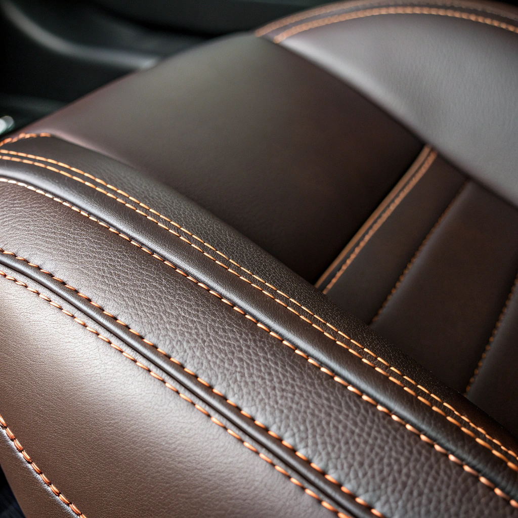 Premium leather seat texture